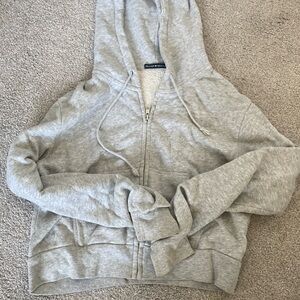 brandy melville cropped zip up sweatshirt